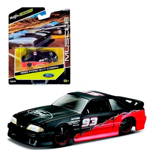 Ford Svt Cobra 1993 Negro/rojo 1:64 Maisto Febo