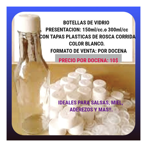 Frascos De Vidrio 150ml/gr Para Salsas Por Docena