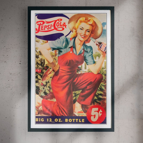 Cuadro 60x40 Bebidas - Pepsi - Poster Vintage