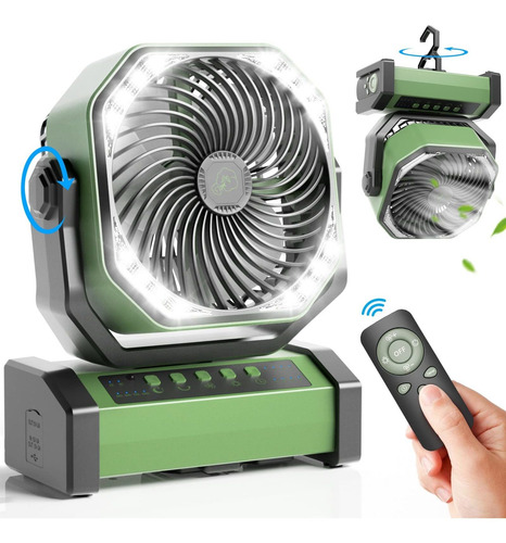Ventilador Escritorio Oscilante Automatico Bateria 20000 Mah