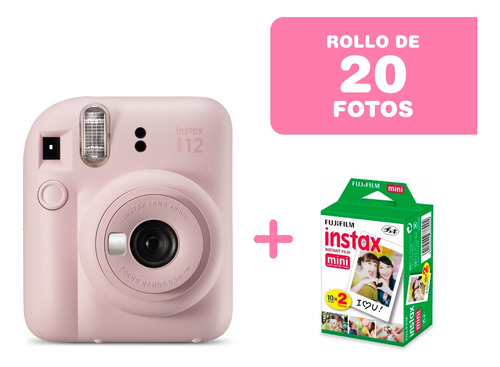 Camara Fuji Instax Mini 12 Polaroid Selfie + Rollo 20 Fotos*