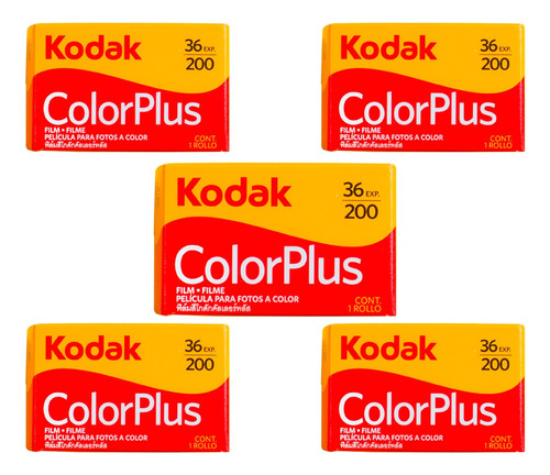 Rollo Fotografico Kodak Colorplus Iso 200 36 Exp 35mm 5 Pzas