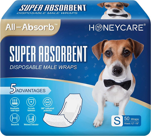Pañales Desechables Para Perros Super Absorbentes Mascotas S