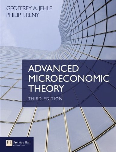 Advanced Microeconomic Theory (, De Geoffrey Jehle. Editorial Prentice Hall En Inglés