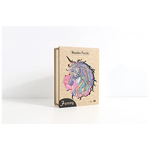 Wooden Puzzles For Adults - Unicorn Jigsaw Puzzle 198 P...