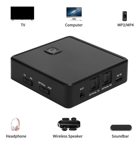 Adaptador De Audio Inalámbrico Con Receptor Bluetooth 5.0