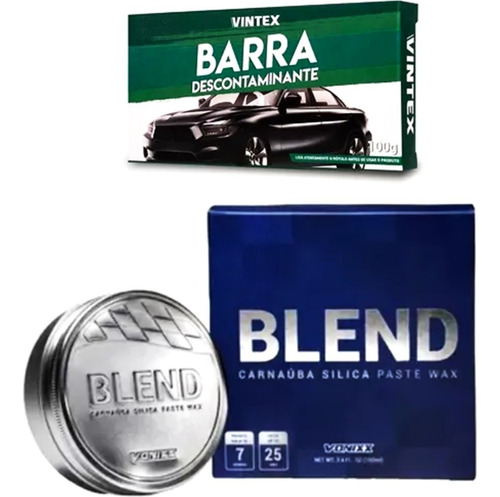 Cera Automotiva Blend Carnauba Silica Paste Wax + V-bar 100g