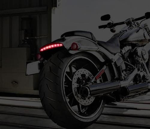Luz Stop Motocicleta Harley Led Universal Transparente