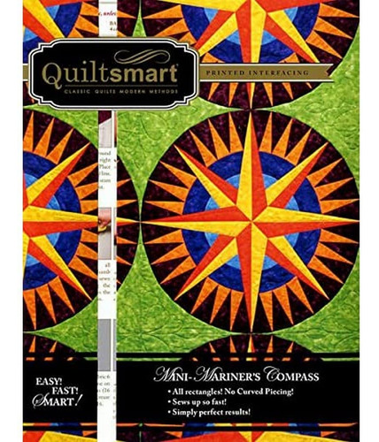 Quiltsmart Mini Mariners Brujula Classic Pack Impreso Patron