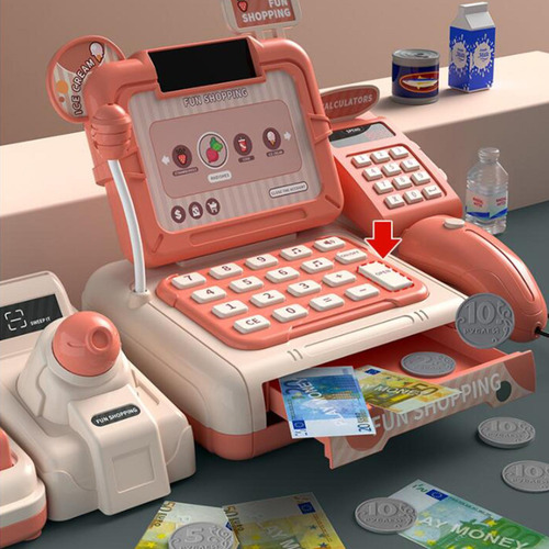 Simulación Supermercado Para Niños Tienda Juguetes Naranja