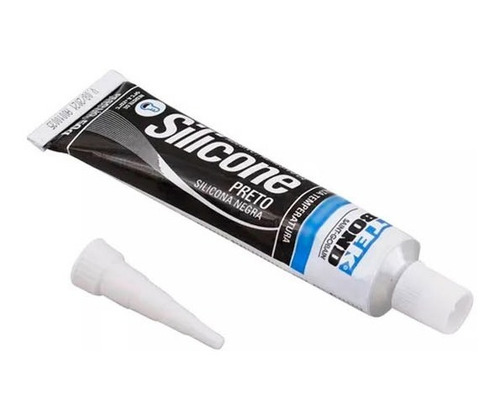 Adesivo De Silicone Acético Preto 50g Alta Temperatura