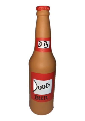 Juguete Para Perros Botella De Cerveza Con Chifle 25 X 7 Cm