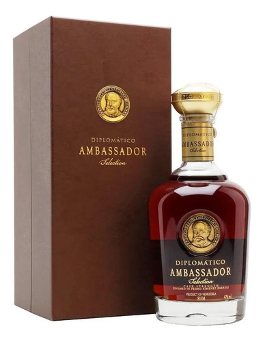 Rum Diplomático Ambassador Selection 750ml 47% Único C/ Ouro