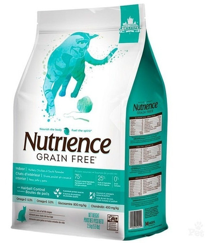 Alimento Gato Nutrience Grain Free Indoor Pavo 2.5kg Np