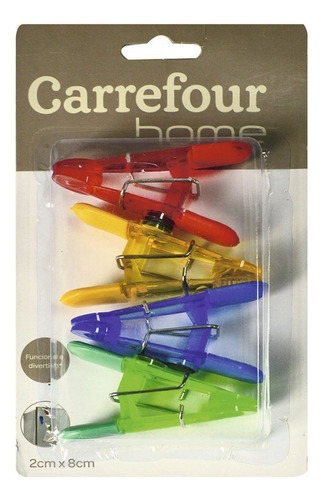 Prendedor Mulituso Carrefour Home 4 Peças Colorido