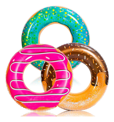 Flotador Inflable Para Piscina Con Forma De Rosquilla Joyin