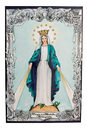  Mayólica - Virgen De La Medalla Milagrosa - 30 X 45