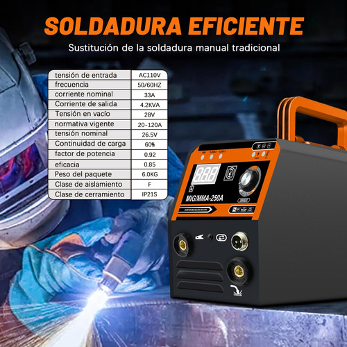 Soldadora Inversora Portatil Mma/mig/tig 3 En 1 Inverter