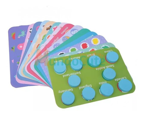Imagen 2 de 5 de Juego De Memoria Lotería Niños Madera Juguetes Montessori
