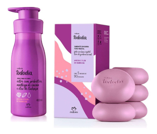 Kit Ameixa E Flor De Baunilha Hidratante E Sabonete