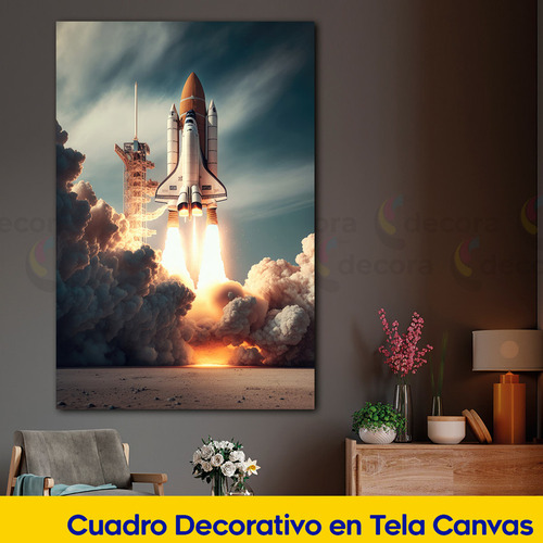 Cuadro Universo Galaxia Astronauta Naves Espacio 60x90 U61