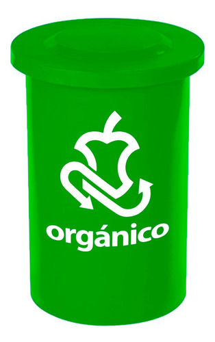 Bote De Basura 50 Litros Color Verde Reciclar Organico