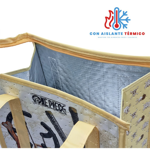 Lonchera Bolsa One Piece Mugiwaras Térmica Con Cierre