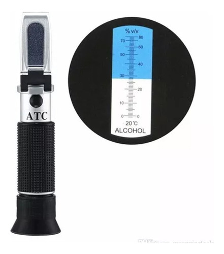 Refractómetro Alcohol Alcoholímetro Medidor 0-80% V/v Atc