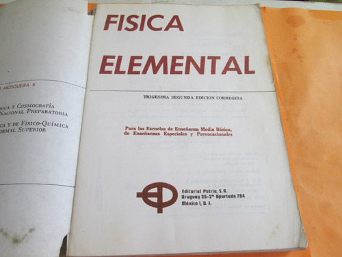 Física Elemental, Ing. Salvador Mosqueira R. 1980 (Usado)