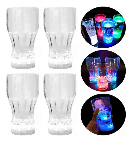 Vaso Luminoso Led Multicolor 320 Ml 20 Pz Rgb Ultrabrillante