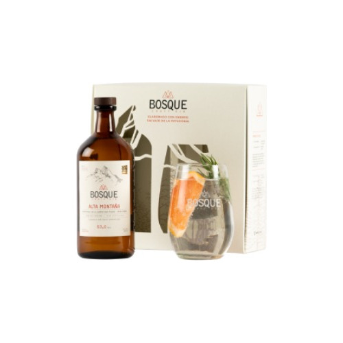 Gin Premium Bosque Gift Pack Alta Montaña 500ml & Vaso