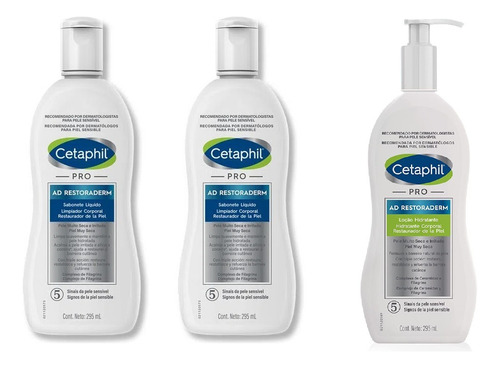Kit Cetaphil Restoraderm Pro Ad Control 1 Loção 2 Sab 295ml