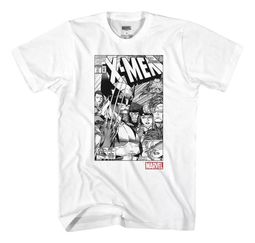 Franela Blanca Manga Corta. Marvel X-men. Talla Xl. Algodón