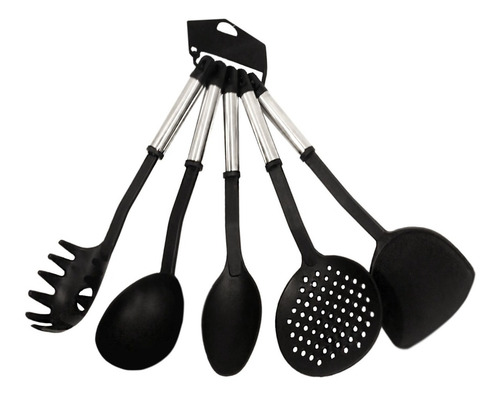 Imagen 3 de 4 de Utensilios Cocina Teflon Cucharon Espatula Set 5 Sheshu Home
