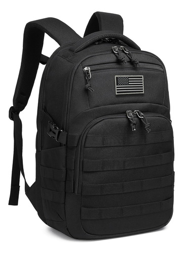 Mochila táctica militar Wotony de 30 litros para hombre, negra, 50 cm