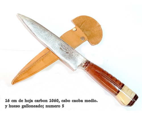 Cuchillo Acero Carbono Regional Hoja 16 Cm 28totalcon Vaina 