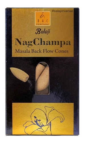  Incienso Cascada Nag Champa 10 Conos - Balaji