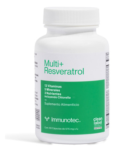 Immunotec Multi+ Resveratrol Con Vitaminas Y Minerales