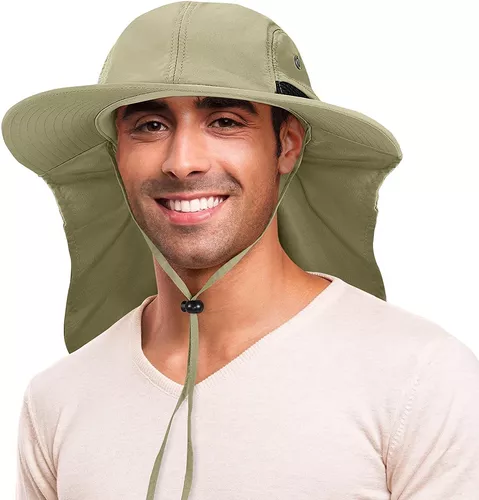 Sombrero De Sol Para Hombre Con Proteccion Uv De Ala Ancha