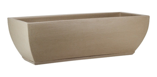 Imagen 6 de 6 de Maceta Jardinera Plastico Amsterdam 100x37x27cm Simil Piedra