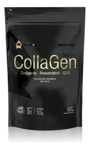 Gentech Collagen Coenzima Q10 Colageno Bebible 30 Porciones