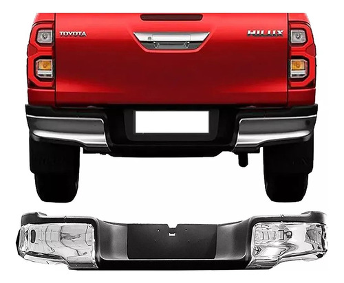 Paragolpe Trasero Toyota Hilux 2020 2021 2022 2023 Cromado