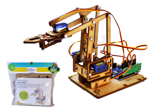 Brazo Robotico Didactico Para Arduino En Mdf