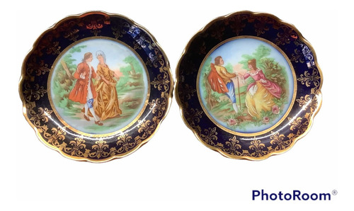 Par De Platitos De Porcelana Limoges