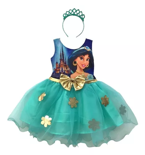 Vestido Bebé Niña Princesa Jazmin Aladin Navidad Fiesta | Envío gratis