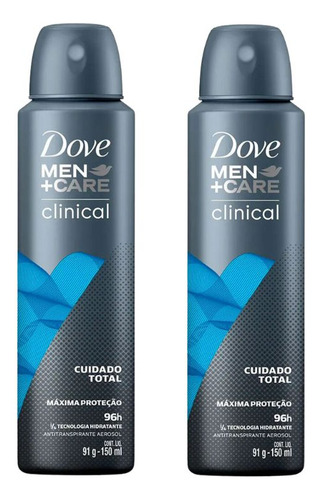 Desodorante Aero Dove 150ml Masc Clinical Ap - Kit C/ 2un