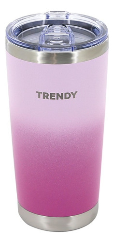 Vaso Termico Trendy 600ml Acero Inoxidable Rosa Y Fucsia