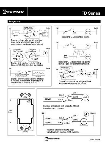 Intermatic Fd32h 2 Hour Spring Loaded Temporizador