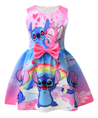Vestido Infantil Lilo And Stitch Vestido Para Niña Stitch 97