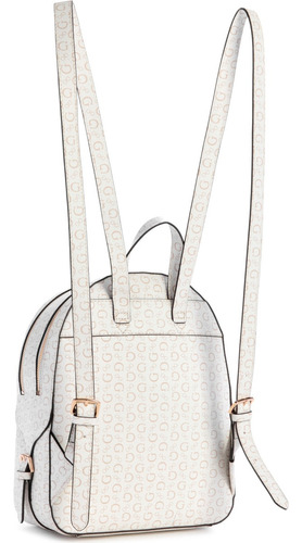 Mochila Guess Factory Sg947930-whi Acabado de los herrajes Níquel Color Blanco Correa de hombro Blanco Diseño de la tela Lisa